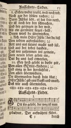 53-61, Auffahrts-Lieder