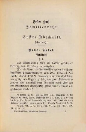 Das Bamberger Landrecht in systematischer Darstellung : nebst Anhang: Das Verhältniß des Bamberger Rechts zum Bürgerlichen Gesetzbuch