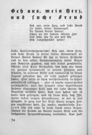 Geh aus, mein Herz, und suche Freud