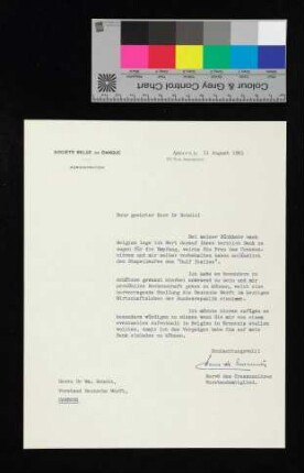 Société Belge de Banque, Administration