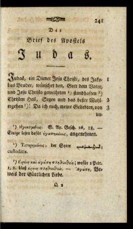 Der Brief des Apostels Judas.