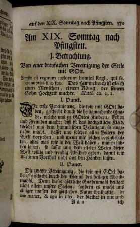 Am XIX. Sonntag nach Pfingsten.