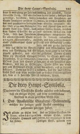 Die drey Haupt-Symbola.