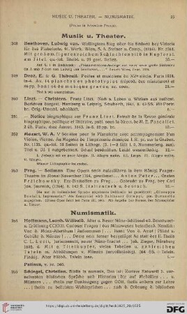Numismatik (Nr. 354-355)