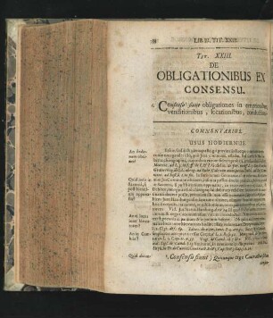 Tit. XXIII. De Obligationibus Ex Consensu.