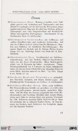 Dosen (Nr. 62-69)