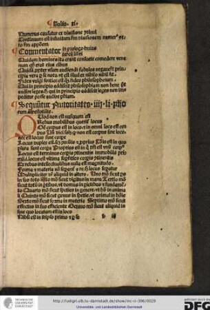Sequuntur autoritates iiii libri phisicorum Arestotilis.