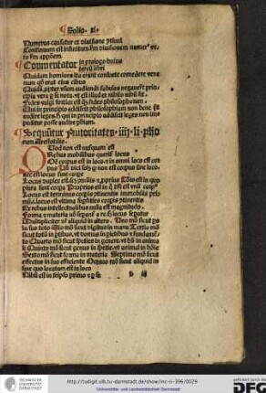 Sequuntur autoritates iiii libri phisicorum Arestotilis.