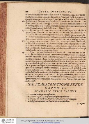 DE PRAESCRIPTIONE FEUDI. CAPUT VI.