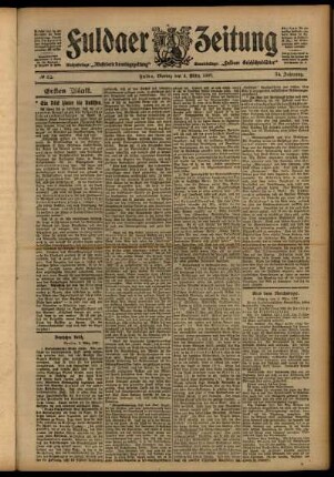 Erste Ausgabe vom Montag, den 04. März 1907.