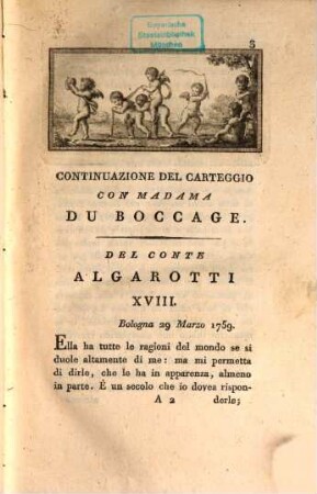 Opere Del Conte Algarotti. 17, Carteggio Inedito Del Conte Algarotti ; Parte Settima, Lettere Francesi