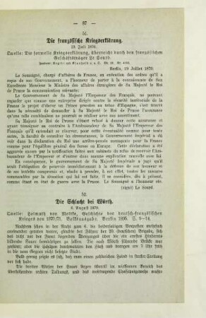 51. Die französische Kriegserklärung