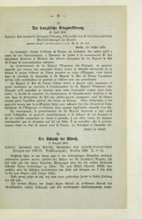51. Die französische Kriegserklärung
