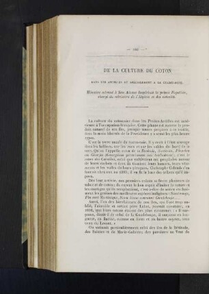 De la culture du coton