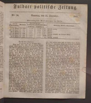 Sonntag, den 25. December. 1831