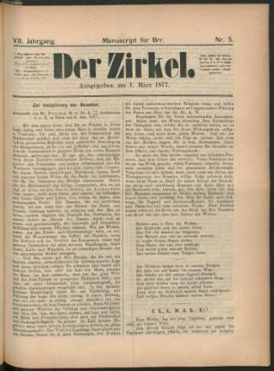 Nr. 5. Ausgegeben am 1. März 1877.