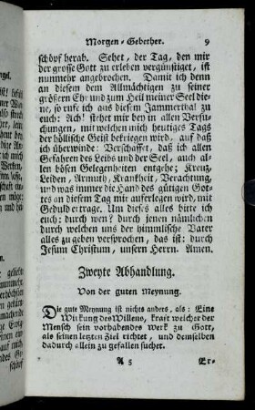 Zweyte Abhandlung. Von der guten Meynung