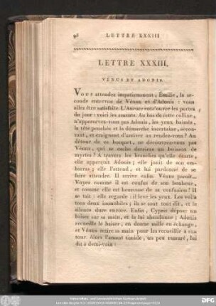 Lettre XXXIII.