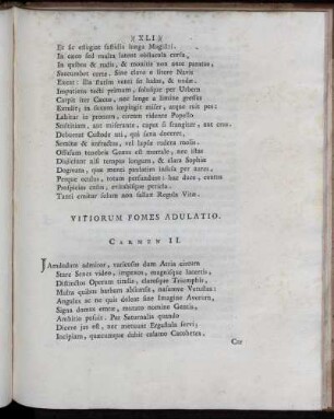 Vitiorum Fomes Adulatio. Carmen II.