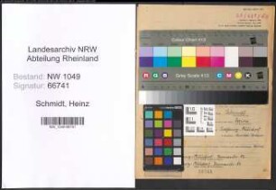 Entnazifizierung Heinz Schmidt , geb. 19.09.1915 (Lehrer)
