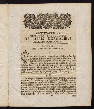 19-33, Caput III. De Symbolo Nicaeno.