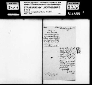 Aufnahme des Steinhauers Johann Schmolz von Möhringen, Amtsoberamt Stuttgart, in das Bürgersrecht zu Stuttgart