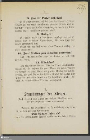 B. Schulübungen der Steiger