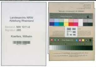 Entnazifizierung Wilhelm Koerfers , geb. 19.11.1880 ()