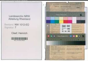 Entnazifizierung Heinrich Cleef , geb. 12.10.1896 (Stadtvermessungsinspektor)