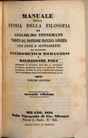 Manuale della Storia della Filosofia, 2