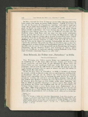 Ernst Behrends, der Dichter vom "Hartenhuus" in Mölln