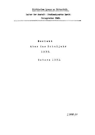 1930/31: Bericht ... - 1930/31