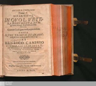 Tomus V.: Bipartitvs, In Qvo L. Vetera Monvmenta, Nvnqvam Visa, Pavcvlis Exceptis : Quorum Catalogum versa pagina indicat