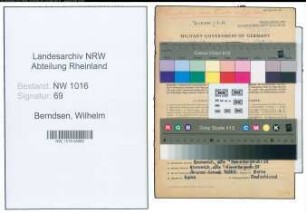 Entnazifizierung Wilhelm Berndsen , geb. 30.01.1907 (Bauunternehmer)