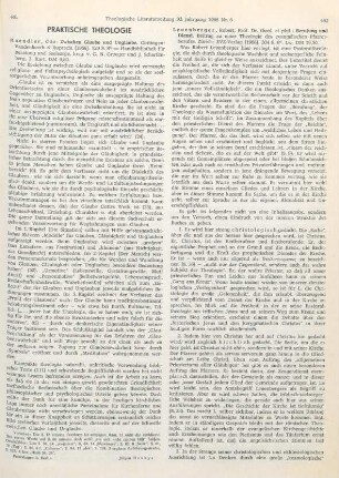 462-463 [Rezension] Leuenberger, Robert, Berufung und Dienst