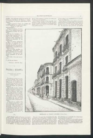 Entrada al Pasaje Linares (vista sur) - [Grabado] : [Dibujo á la pluma]