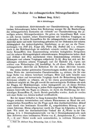 Zur Struktur des erdmagnetischen Störungscharakters
