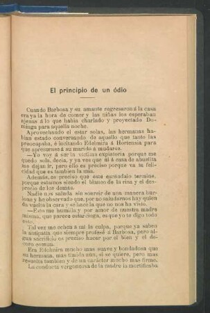 El principio de un ódio