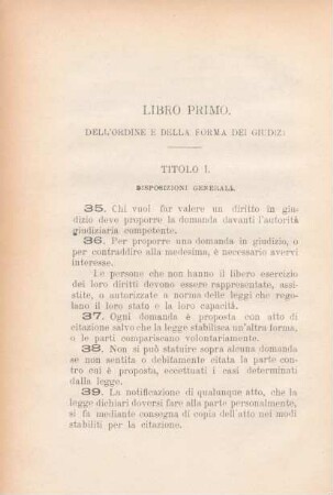 Libro primo. Dell'ordine e della forma dei giudizi