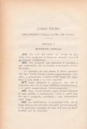 Libro primo. Dell'ordine e della forma dei giudizi