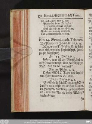 Am 14. Sonnt. nach Trinitatis.