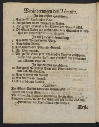 Veränderungen des Theatri