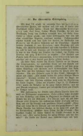 58. Der österreichische Erbfolgekrieg