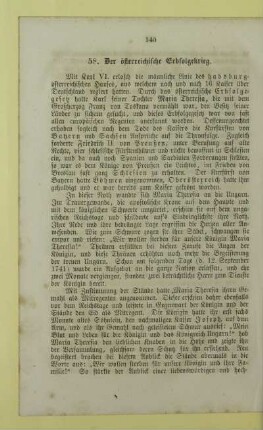 58. Der österreichische Erbfolgekrieg