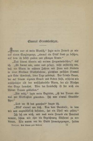 Einmal Grundbesitzer