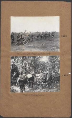 Minenwerfertransport durch Infanterie