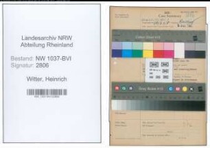 Entnazifizierung Heinrich Witter , geb. 13.06.1900 (Architekt)