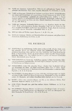 VII. Fayence