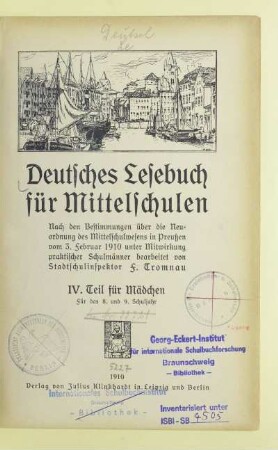 Teil 4 für Mädchen: (Für das 8. und 9. Schuljahr)