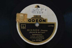Mignon : "Kennst du das Land" / (Thomas)